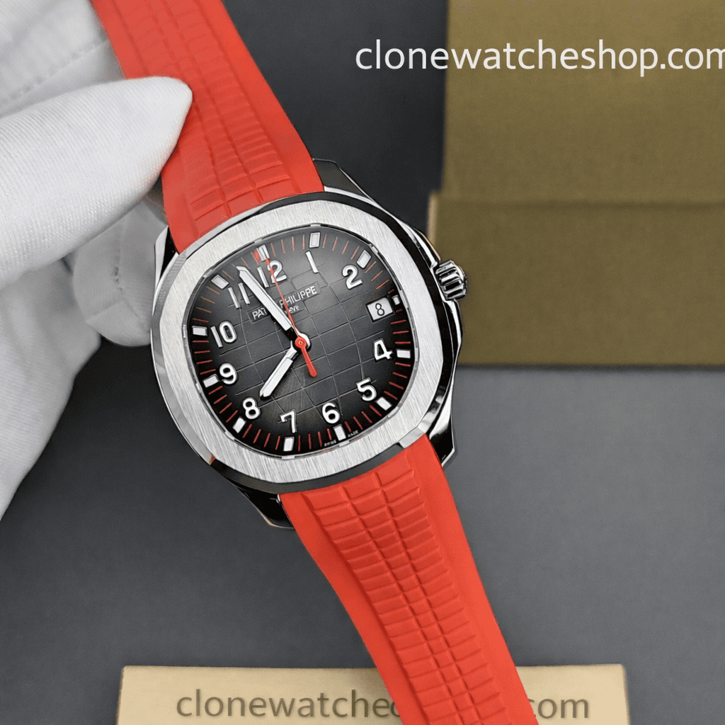 Patek Philippe Aquanaut 5167 Black Dial 40mm Red Strap Special Edition