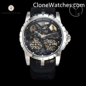 Roger Dubuis Excalibur Skeleton Tourbillon RDDBEX0479 45MM Blue Strap’s
