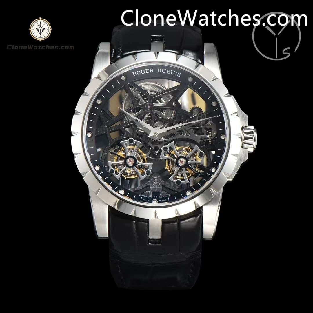Roger Dubuis Excalibur Skeleton Tourbillon RDDBEX0479 45MM Blue Strap’s