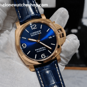 Panerai 18K Rose Gold Blue Dial Luminor Marina Goldtech™ PAM1112