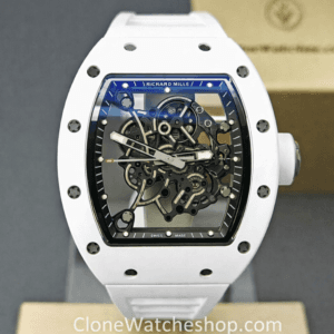 Richard Mille RM 055 Ceramics Tourbillon White Strap