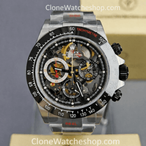Modified Sonic Rolex Daytona Black Skeleton Dial 4130