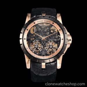 Roger Dubuis Excalibur Rose Gold Skeleton Double Flying Tourbillon RDDBEX0397 45MM