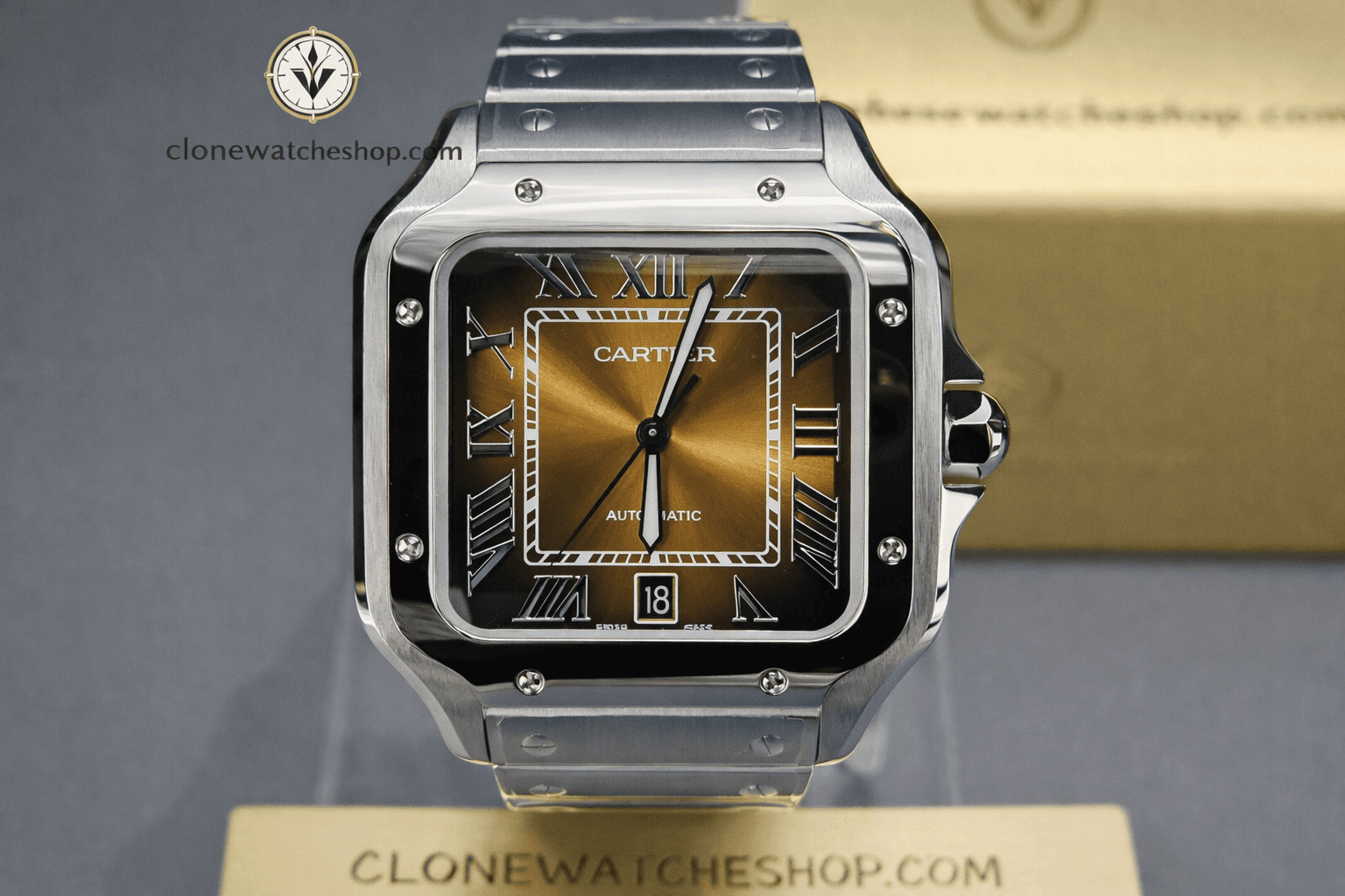 Cartier Santos Series Gradient Brown Dial 39.8MM WSSA0064