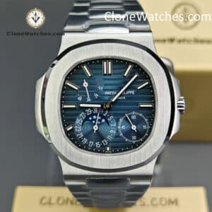 Patek Philippe Nautilus Moon Phase 5712 Blue Dial New Clasp