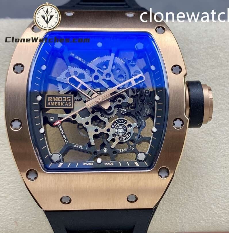 Richard Mille RM 035 Americas Rose Gold Black Strap